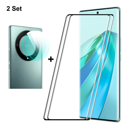 For Honor X9A / Magic5 Lite ENKAY 0.26mm 3D Hot Bending Tempered Glass Full Film with Lens Film, For Honor X9A / Magic5 Lite(1pc), For Honor X9A / Magic5 Lite(2pcs), For Honor X9A / Magic5 Lite(5pcs)