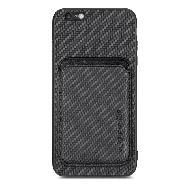 Carbon Fiber Leather Card Magsafe Magnetic Phone Case, For iPhone 6 Plus / 6S Plus, For iPhone 13, For iPhone 7 Plus / 8 Plus, For iPhone 11
