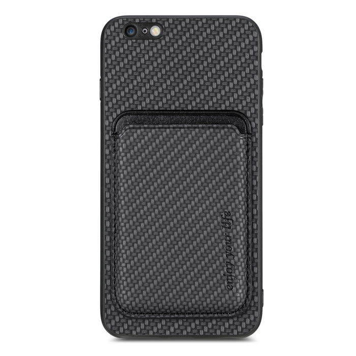 Carbon Fiber Leather Card Magsafe Magnetic Phone Case, For iPhone 6 Plus / 6S Plus, For iPhone 13, For iPhone 7 Plus / 8 Plus, For iPhone 11