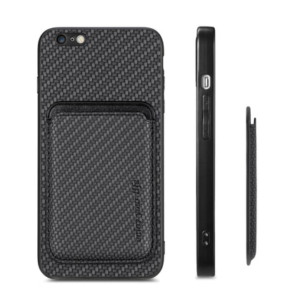 Carbon Fiber Leather Card Magsafe Magnetic Phone Case, For iPhone 6 Plus / 6S Plus, For iPhone 13, For iPhone 7 Plus / 8 Plus, For iPhone 11