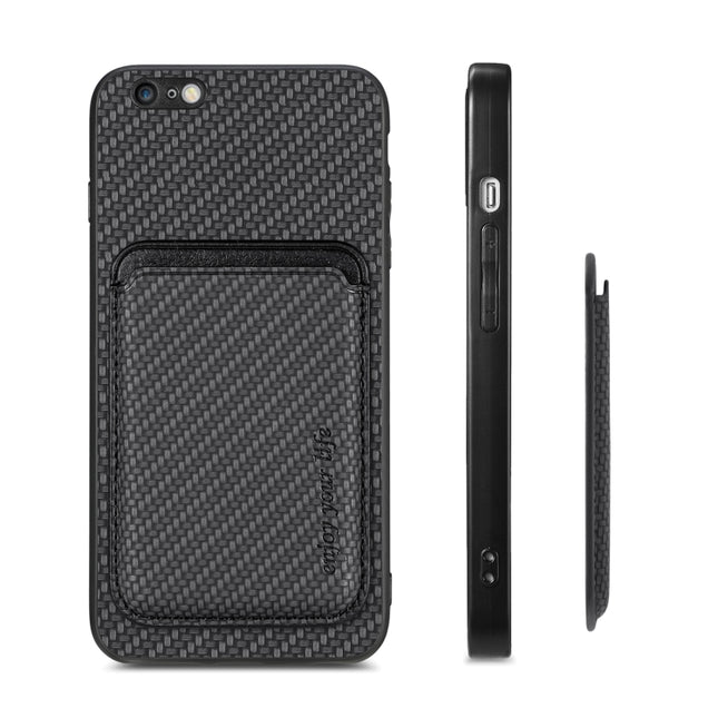 Carbon Fiber Leather Card Magsafe Magnetic Phone Case, For iPhone 6 Plus / 6S Plus, For iPhone 13, For iPhone 7 Plus / 8 Plus, For iPhone 11