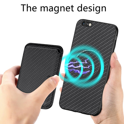 Carbon Fiber Leather Card Magsafe Magnetic Phone Case, For iPhone 6 Plus / 6S Plus, For iPhone 13, For iPhone 7 Plus / 8 Plus, For iPhone 11