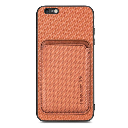 Carbon Fiber Leather Card Magsafe Magnetic Phone Case, For iPhone 6 Plus / 6S Plus, For iPhone 13, For iPhone 7 Plus / 8 Plus, For iPhone 11