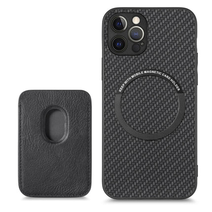 Carbon Fiber Leather Card Magsafe Magnetic Phone Case, For iPhone 12 Pro, For iPhone 12, For iPhone 13 Pro, For iPhone 6 / 6s