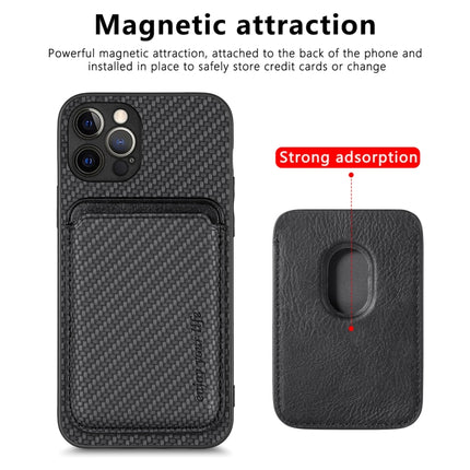 Carbon Fiber Leather Card Magsafe Magnetic Phone Case, For iPhone 12 Pro, For iPhone 12, For iPhone 13 Pro, For iPhone 6 / 6s