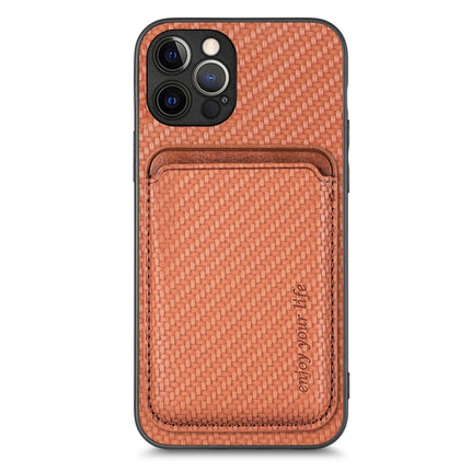 Carbon Fiber Leather Card Magsafe Magnetic Phone Case, For iPhone 12 Pro, For iPhone 12, For iPhone 13 Pro, For iPhone 6 / 6s