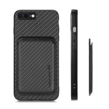 Carbon Fiber Leather Card Magsafe Magnetic Phone Case, For iPhone SE 2022 / 2020 /  7 / 8, For iPhone X / XS, For iPhone  XR, For iPhone XS Max