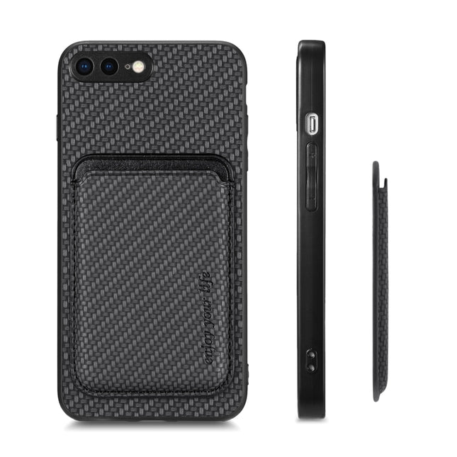 Carbon Fiber Leather Card Magsafe Magnetic Phone Case, For iPhone SE 2022 / 2020 /  7 / 8, For iPhone X / XS, For iPhone  XR, For iPhone XS Max