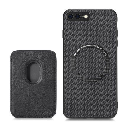 Carbon Fiber Leather Card Magsafe Magnetic Phone Case, For iPhone SE 2022 / 2020 /  7 / 8, For iPhone X / XS, For iPhone  XR, For iPhone XS Max
