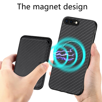 Carbon Fiber Leather Card Magsafe Magnetic Phone Case, For iPhone SE 2022 / 2020 /  7 / 8, For iPhone X / XS, For iPhone  XR, For iPhone XS Max