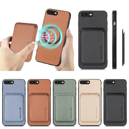 Carbon Fiber Leather Card Magsafe Magnetic Phone Case, For iPhone SE 2022 / 2020 /  7 / 8, For iPhone X / XS, For iPhone  XR, For iPhone XS Max