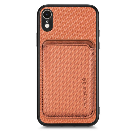 Carbon Fiber Leather Card Magsafe Magnetic Phone Case, For iPhone SE 2022 / 2020 /  7 / 8, For iPhone X / XS, For iPhone  XR, For iPhone XS Max