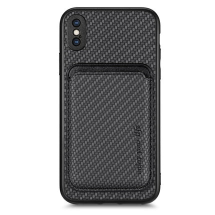 Carbon Fiber Leather Card Magsafe Magnetic Phone Case, For iPhone SE 2022 / 2020 /  7 / 8, For iPhone X / XS, For iPhone  XR, For iPhone XS Max
