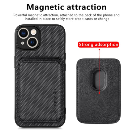 Carbon Fiber Leather Card Magsafe Magnetic Phone Case, For iPhone 14, For iPhone 14 Plus, For iPhone 14 Pro, For iPhone 14 Pro Max