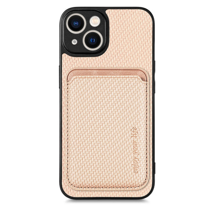 Carbon Fiber Leather Card Magsafe Magnetic Phone Case, For iPhone 14, For iPhone 14 Plus, For iPhone 14 Pro, For iPhone 14 Pro Max