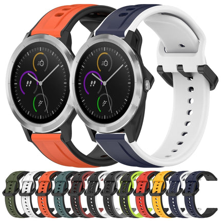 20mm Convex Loop Two-Color Silicone Watch Band, For Garmin Vivoactive3, For Garmin Vivoactive3 Music
