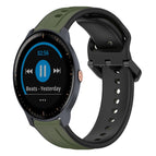 For Garmin Vivoactive3 Music / Dark Green+Black