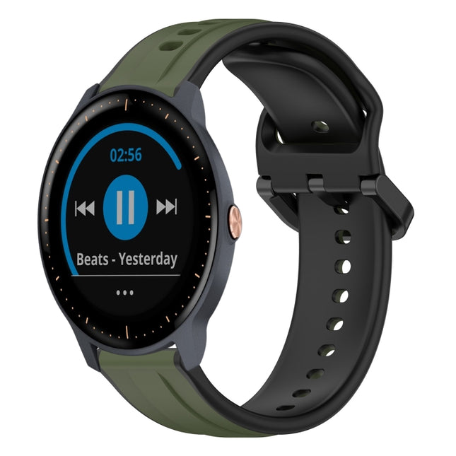 20mm Convex Loop Two-Color Silicone Watch Band, For Garmin Vivoactive3, For Garmin Vivoactive3 Music