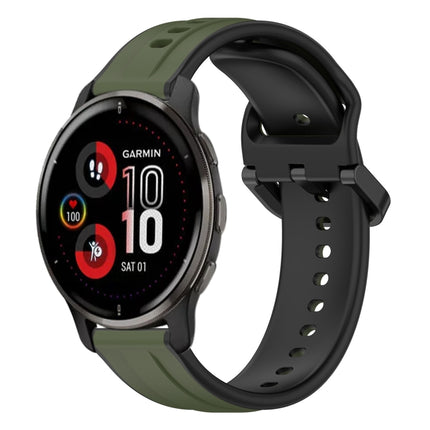 20mm Convex Loop Two-Color Silicone Watch Band, For Garmin Venu 2 Plus, For Garmin Approach S40