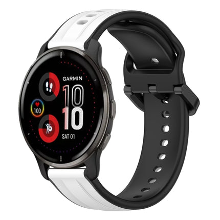 20mm Convex Loop Two-Color Silicone Watch Band, For Garmin Venu 2 Plus, For Garmin Approach S40