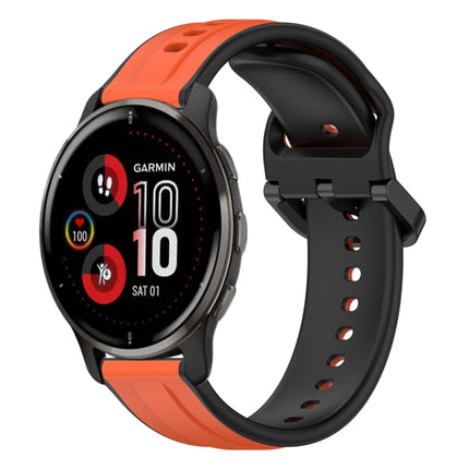 20mm Convex Loop Two-Color Silicone Watch Band, For Garmin Venu 2 Plus, For Garmin Approach S40