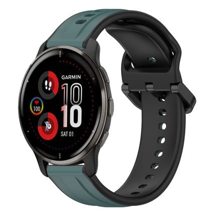20mm Convex Loop Two-Color Silicone Watch Band, For Garmin Venu 2 Plus, For Garmin Approach S40
