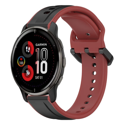20mm Convex Loop Two-Color Silicone Watch Band, For Garmin Venu 2 Plus, For Garmin Approach S40