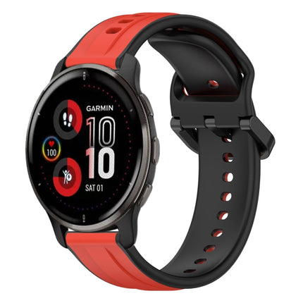 20mm Convex Loop Two-Color Silicone Watch Band, For Garmin Venu 2 Plus, For Garmin Approach S40