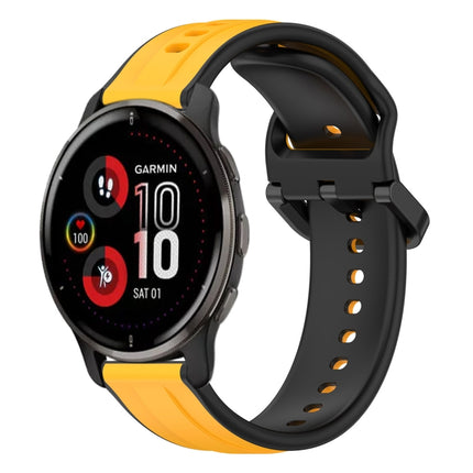 20mm Convex Loop Two-Color Silicone Watch Band, For Garmin Venu 2 Plus, For Garmin Approach S40