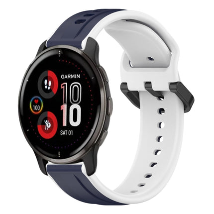 20mm Convex Loop Two-Color Silicone Watch Band, For Garmin Venu 2 Plus, For Garmin Approach S40