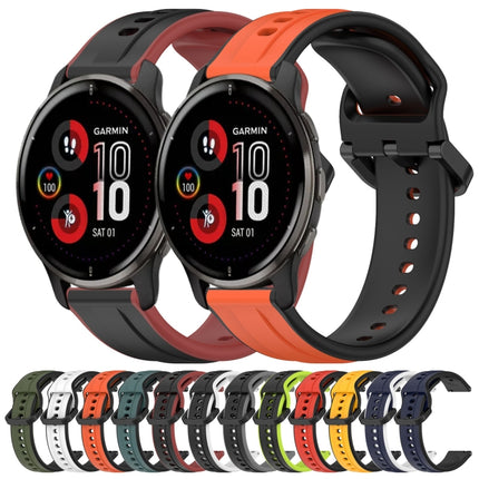 20mm Convex Loop Two-Color Silicone Watch Band, For Garmin Venu 2 Plus, For Garmin Approach S40