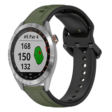 20mm Convex Loop Two-Color Silicone Watch Band, For Garmin Venu 2 Plus, For Garmin Approach S40