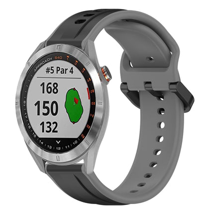 20mm Convex Loop Two-Color Silicone Watch Band, For Garmin Venu 2 Plus, For Garmin Approach S40