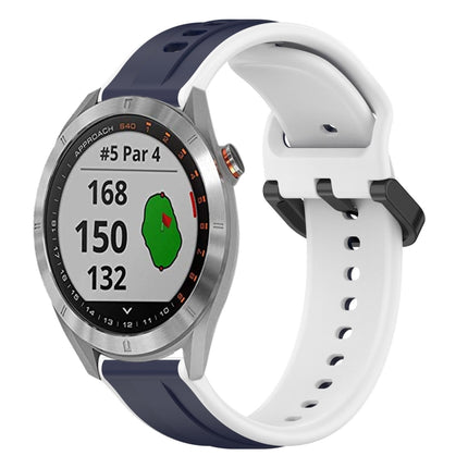 20mm Convex Loop Two-Color Silicone Watch Band, For Garmin Venu 2 Plus, For Garmin Approach S40