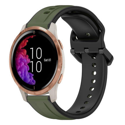 20mm Convex Loop Two-Color Silicone Watch Band, For Garmin Venu, For Garmin Venu SQ