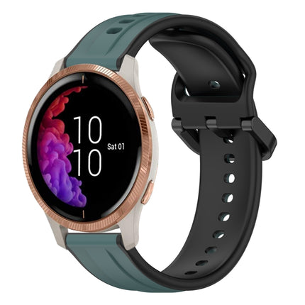 20mm Convex Loop Two-Color Silicone Watch Band, For Garmin Venu, For Garmin Venu SQ