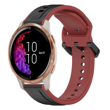 20mm Convex Loop Two-Color Silicone Watch Band, For Garmin Venu, For Garmin Venu SQ