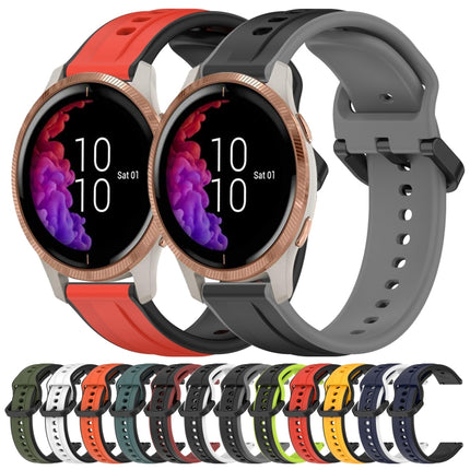20mm Convex Loop Two-Color Silicone Watch Band, For Garmin Venu, For Garmin Venu SQ