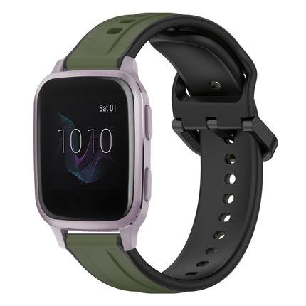 20mm Convex Loop Two-Color Silicone Watch Band, For Garmin Venu, For Garmin Venu SQ