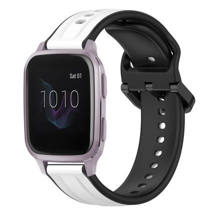 20mm Convex Loop Two-Color Silicone Watch Band, For Garmin Venu, For Garmin Venu SQ