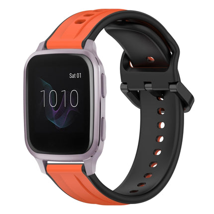 20mm Convex Loop Two-Color Silicone Watch Band, For Garmin Venu, For Garmin Venu SQ