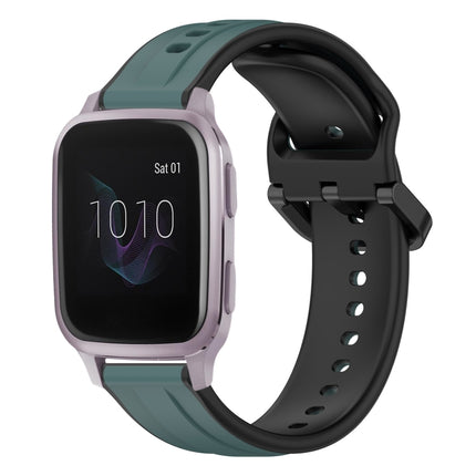 20mm Convex Loop Two-Color Silicone Watch Band, For Garmin Venu, For Garmin Venu SQ