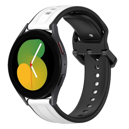 20mm Convex Loop Two-Color Silicone Watch Band, For Samsung Galaxy Watch 5 44mm, For Samsung Galaxy Watch 6 Classic 47mm