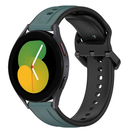 20mm Convex Loop Two-Color Silicone Watch Band, For Samsung Galaxy Watch 5 44mm, For Samsung Galaxy Watch 6 Classic 47mm