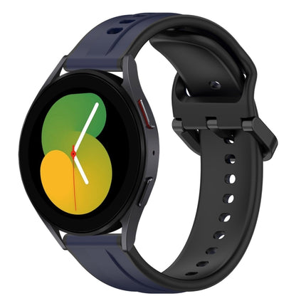 20mm Convex Loop Two-Color Silicone Watch Band, For Samsung Galaxy Watch 5 44mm, For Samsung Galaxy Watch 6 Classic 47mm