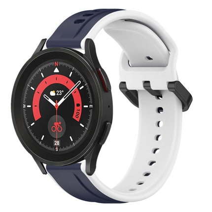 20mm Convex Loop Two-Color Silicone Watch Band, For Samsung Galaxy Watch 5 40mm, For Samsung Galaxy Watch 5 Pro 45mm