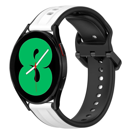 20mm Convex Loop Two-Color Silicone Watch Band, For Samsung Galaxy Watch 4 44mm, For Samsung Galaxy Watch 4 40mm