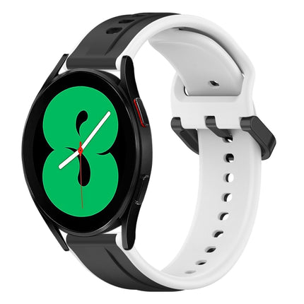 20mm Convex Loop Two-Color Silicone Watch Band, For Samsung Galaxy Watch 4 44mm, For Samsung Galaxy Watch 4 40mm