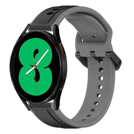 20mm Convex Loop Two-Color Silicone Watch Band, For Samsung Galaxy Watch 4 44mm, For Samsung Galaxy Watch 4 40mm
