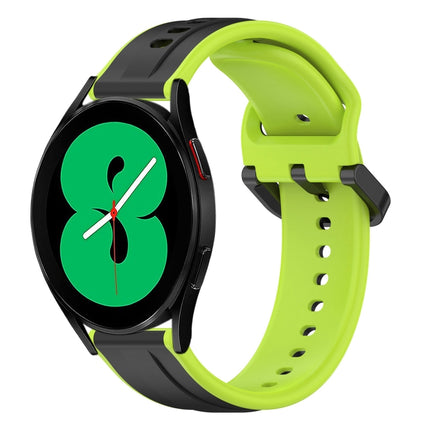 20mm Convex Loop Two-Color Silicone Watch Band, For Samsung Galaxy Watch 4 44mm, For Samsung Galaxy Watch 4 40mm